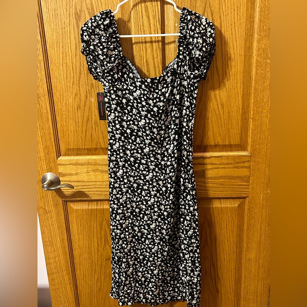 Black Flowered Dress